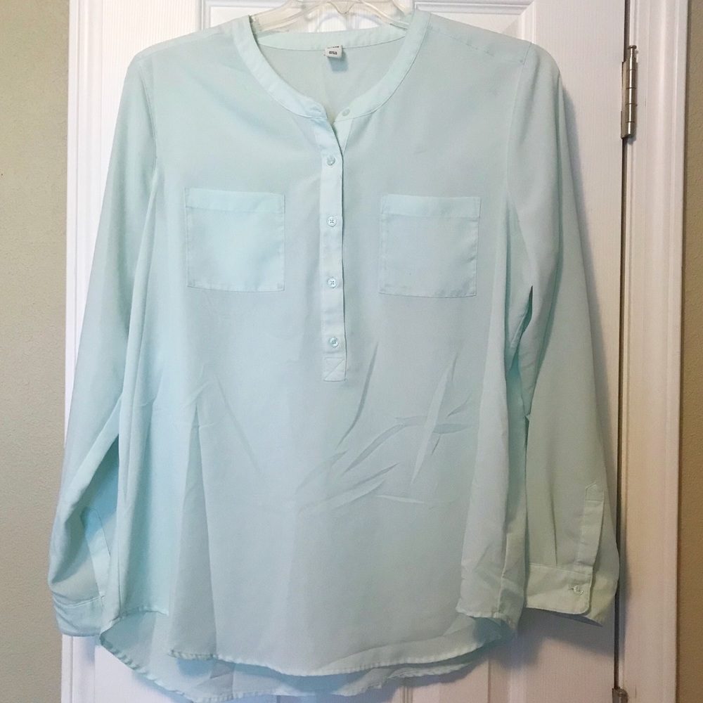 Old Navy sheer mint tunic